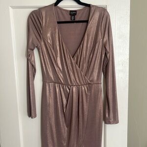 Free Press Dress size S. Shimmer gold and pink color.